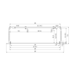 250*73.5*mm-L Aluminum Custom Anodized Housing Extruded Enclosure PCB Box for Security and Protection