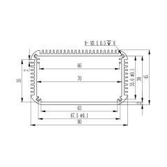 80*45mm-L Factory price Custom DIY Extruded Aluminum Enclosure Manufacturer