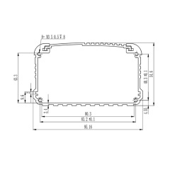 95*55mm-L custom aluminium electronic project enclosure casing for pcb