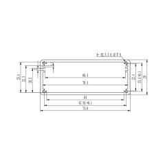 74*29mm-L Custom Anodizing Extrusion Aluminum enclosures electronic box for Circuit board