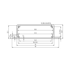 80*23.8mm-L custom electronic box aluminum extruded pcb enclosure