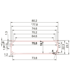 80*24mm-L Custom Instrument Aluminium Electrical Box