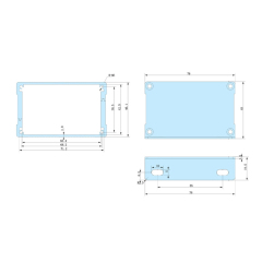 76*46mm-L DIY Aluminum extruded enclosure aluminum case metal housing case for electronic board
