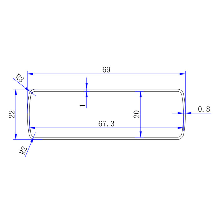 69*22mm-L Aluminum Amplifier Chassis Power Controller GPS Instrument Case