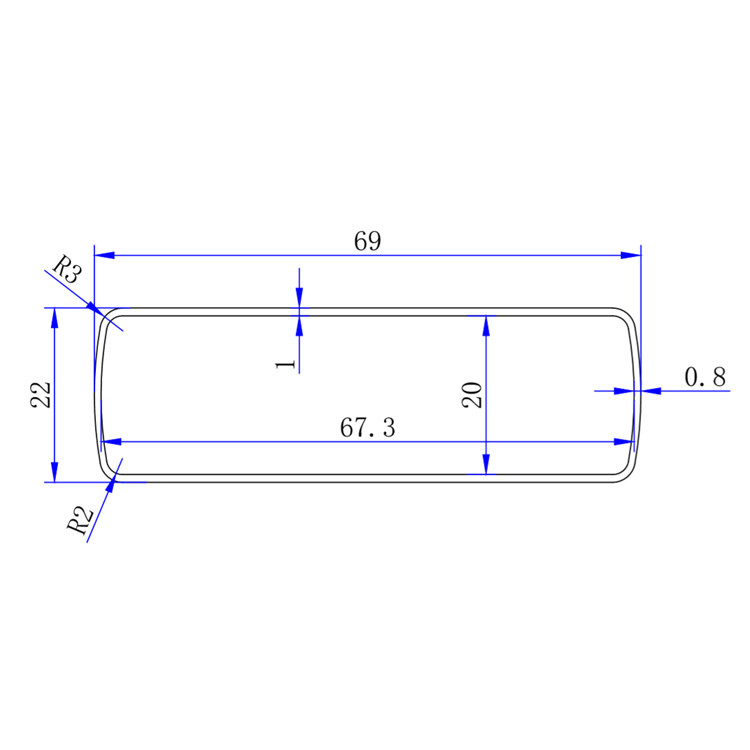 69*22mm-L Aluminum Amplifier Chassis Power Controller GPS Instrument Case