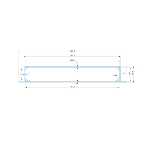 229*35mm-L Anodized Extruded Aluminum Box Electronic Enclosure