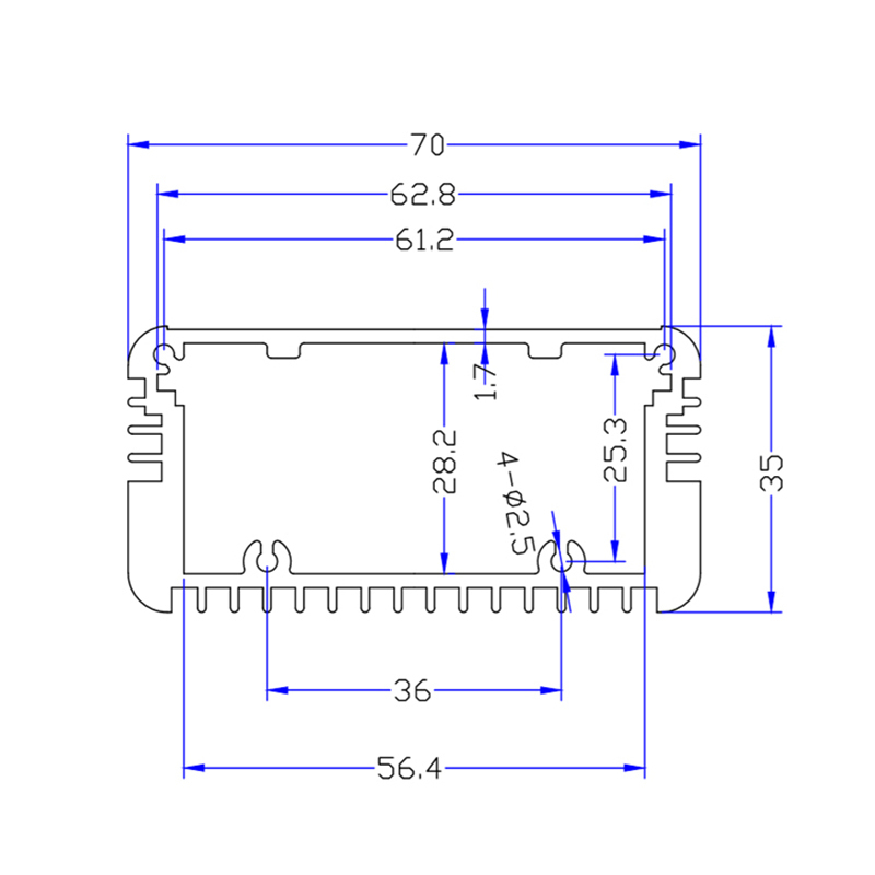 70*35mm-L Aluminum Box DIY Electronic Project Black Instrument Case