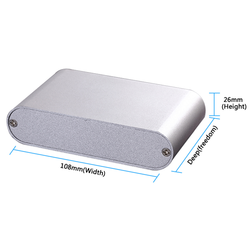 108*26mm-L Complete specification customized extrusion aluminum profile electronics device housing for project and industry