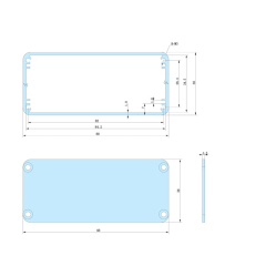 88*38mm-L Customize Pcb Aluminum Enclosure Project Box