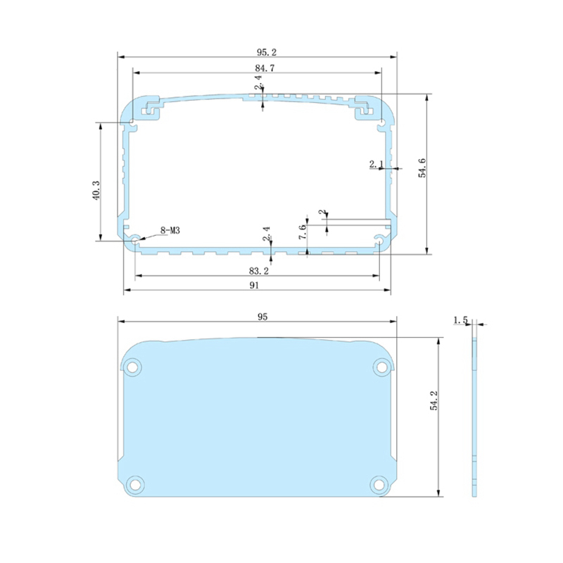 95*55mm-L Electronic Aluminum Pcb Control Box
