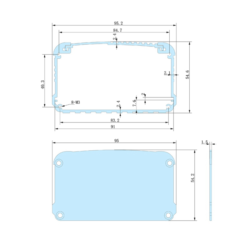 95*55mm-L Electronic Aluminum Pcb Control Box