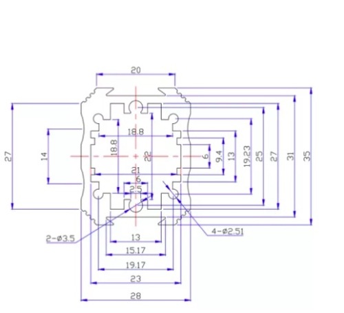 28*35mm-L Extruded Aluminum Gps Tracker Case