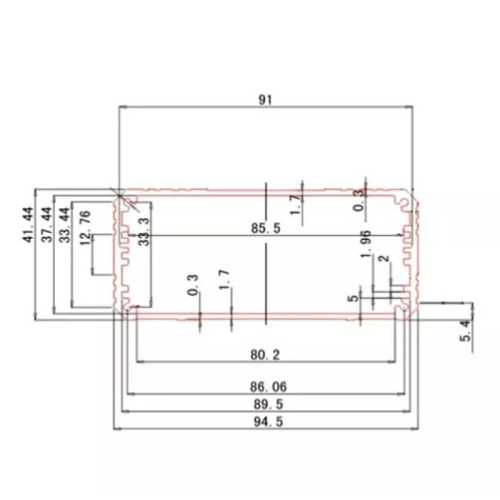 97*41mm-L Control Box Type and Extruded Aluminum Heatsink