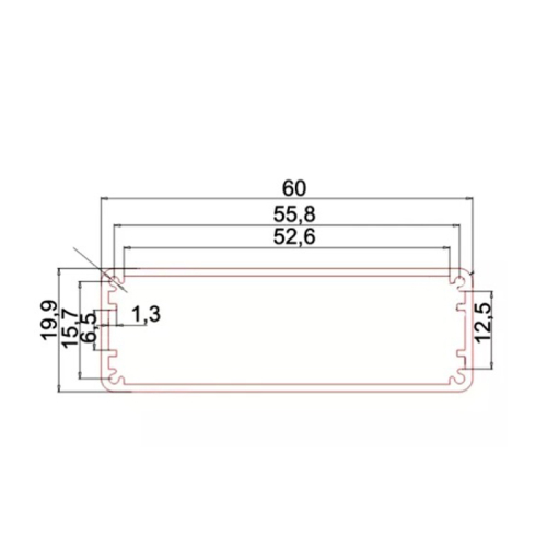 60*20mm-L New DIY Extruded Electronic Project Aluminum Enclosure Case