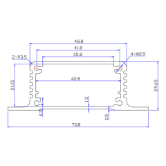 71*25mm-L Aluminum Enclosure Profile Shell Instrument Alloy Shell PCB Circuit Board Box Electronic Components Case