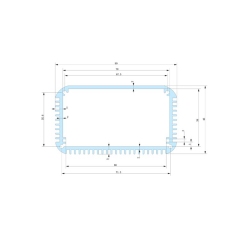 80*45mm-L Customized Aluminum Enclosure Electronic Enclosure Housing Project Junction Box For Pcb