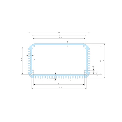 80*45mm-L Customized Aluminum Enclosure Electronic Enclosure Housing Project Junction Box For Pcb