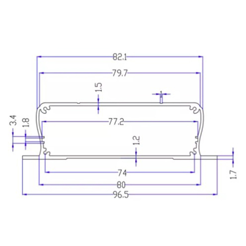 96.5*28mm-L Anodized Extruded Aluminum Electronic Enclosure Car Inverter Shell Pcb Design Aluminum Extrusion Box