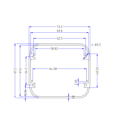 73*65mm-L High quality heat sink split extruded instrument aluminum enclosure project aluminum enclosure