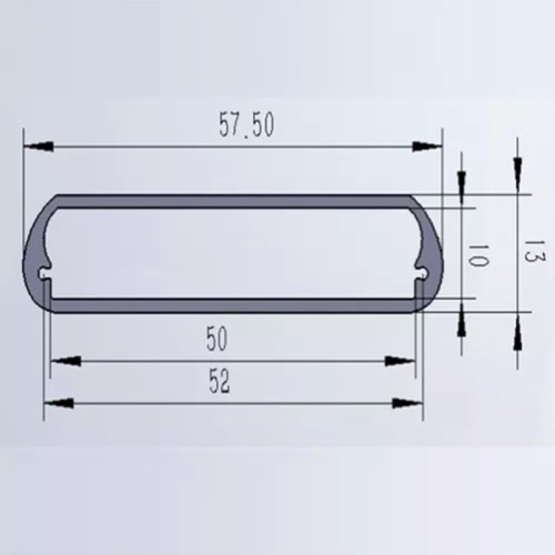 57.3*13mm-L Aluminum Extrusion Case Custom Electronic Box Aluminum Extruded Pcb Enclosure