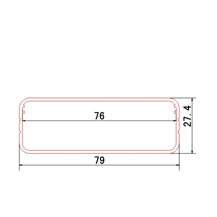 79*27mm-L Anodized Split Body Aluminum Extruded Enclosure For Outdoor Inverters And Other Instruments