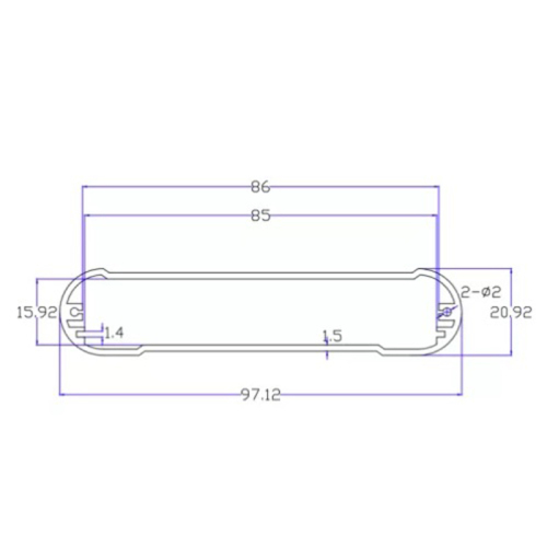 97*21mm-L Concluding Aluminum PCB Box as Super Power Enclosure and Battery
