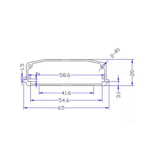 65*20mm-L Diy hifi amplifier aluminum enclosure aluminum project boxDiy hifi amplifier aluminum enclosure aluminum project box