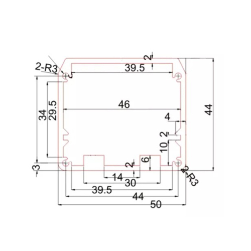 50*44mm-L Aluminum Printed Circuit Board Instrument Box Enclosure Electronic Project Case