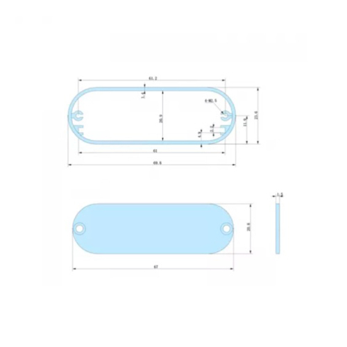 69.8*23.6mm-L Aluminum Instrument Housing Diy Boxes For Mini Amplifier Chassis Electric Enclosure