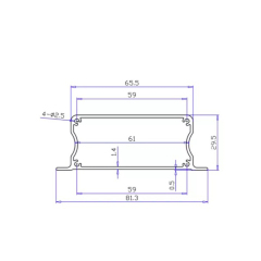 81*29mm-L High quality custom aluminum instrument enclosure Aluminum Project Box Enclosure Case Electronic DIY Instrument Case