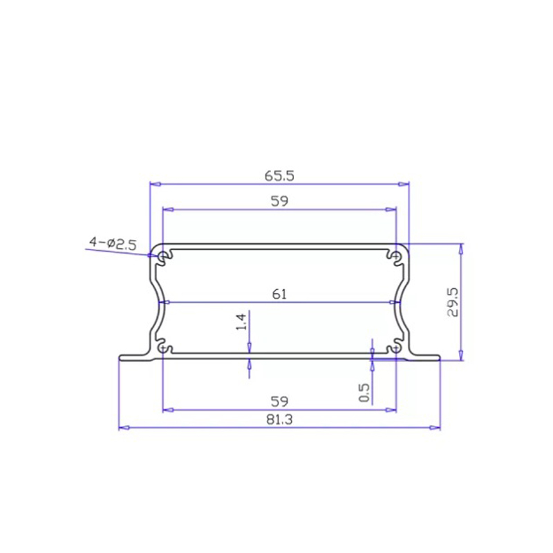 81*29mm-L High quality custom aluminum instrument enclosure Aluminum Project Box Enclosure Case Electronic DIY Instrument Case