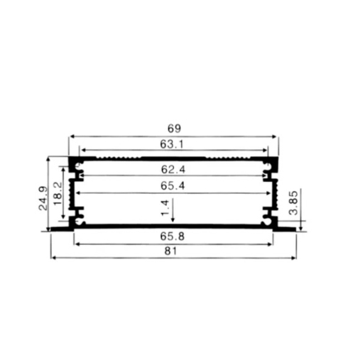 81*24mm-L Custom Pcb Enclosure Extruded Aluminum Box Enclosure Round Aluminium Electronic Housing