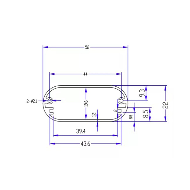 52*22mm-L Custom Design Aluminum PCB Project Box Extrusion Enclosure Case