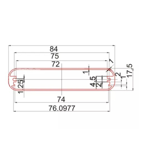 84*17.5mm-L Colored Blast Clearning Technology Concluding Aluminum Control Housing as