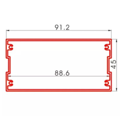 91*45mm-L Custom Pcb Enclosure Aluminium Electronic Housing Extruded Aluminum Box Enclosure