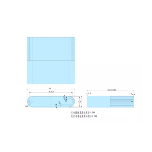 108*26mm-L Waterproof Wall Mount Aluminum Extrusion Case Custom Electronic Box Aluminum Extruded Pcb Enclosure