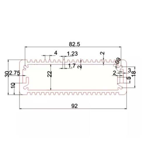 92*30mm-L Complete specification customized extrusion aluminum profile electronics