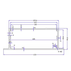 133*46mm-L Custom Aluminum Profile Industry Control Box PCB Enclosure for