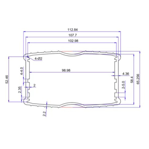 133*65mm-L Custom Aluminum Shell Metallic Connecting Boxes for Project and