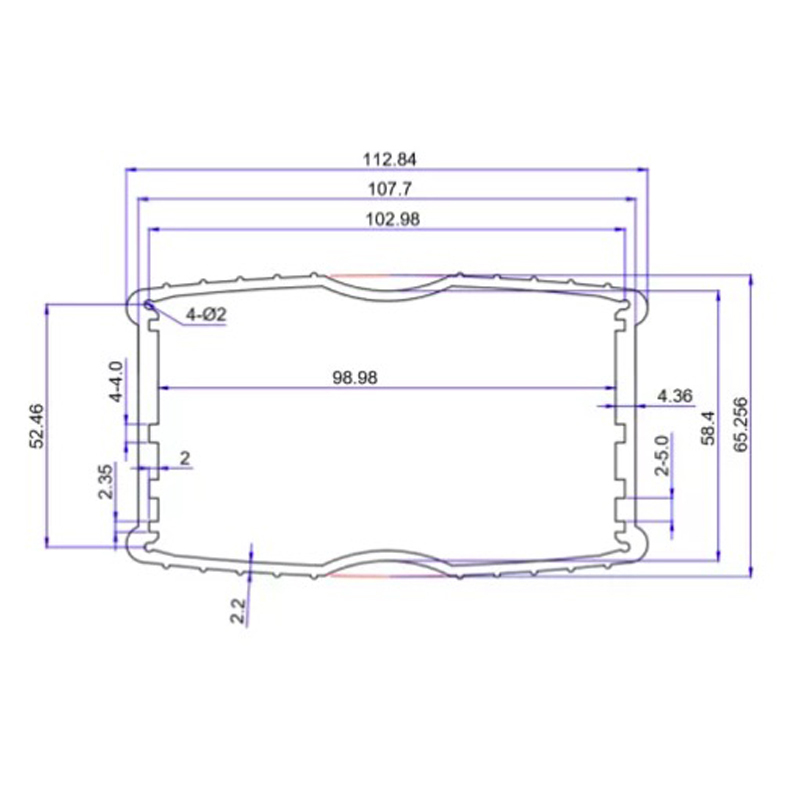 133*65mm-L Custom Aluminum Shell Metallic Connecting Boxes for Project and