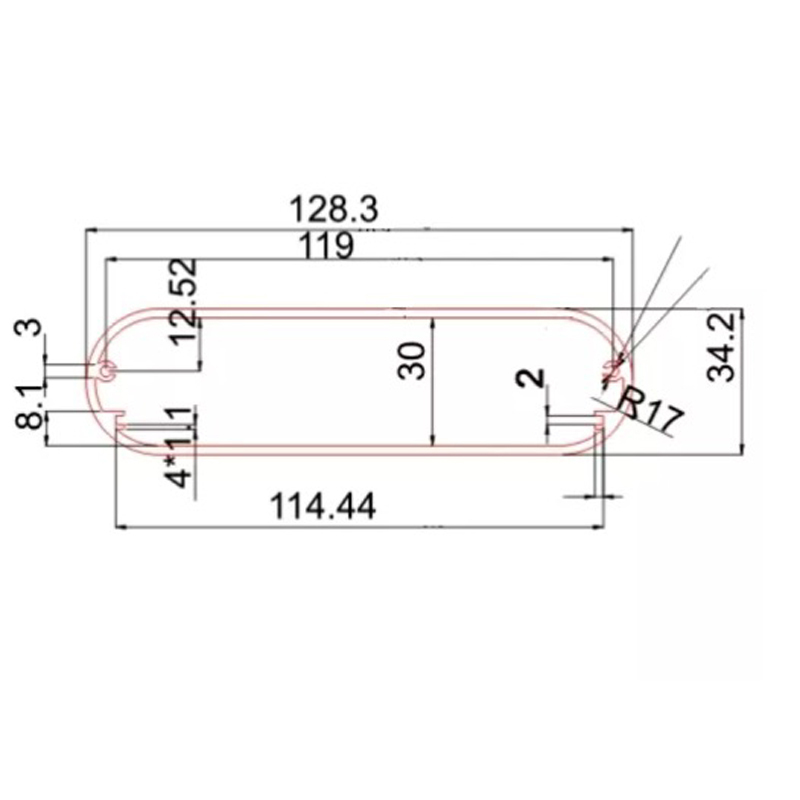 128*34mm-L Affordable and high-quality factory price small electronics enclosure box Aluminum shell Processing customization