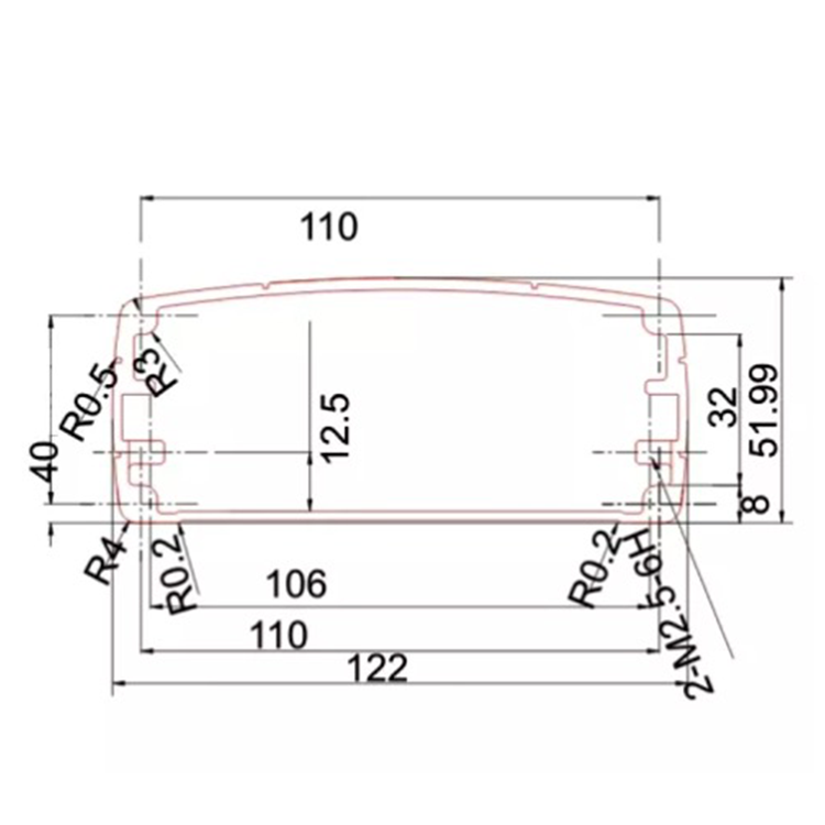 122*54mm-L Aluminium Enclosure electronics Manufacturer wall mounted weatherproof