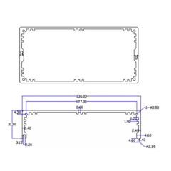 136*64mm-L Aluminium Housing Boite aluextruded aluminum profiles enclosures