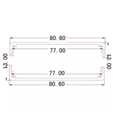 81*24mm-L aluminium case diy electronic project enclosure junction box aluminum for