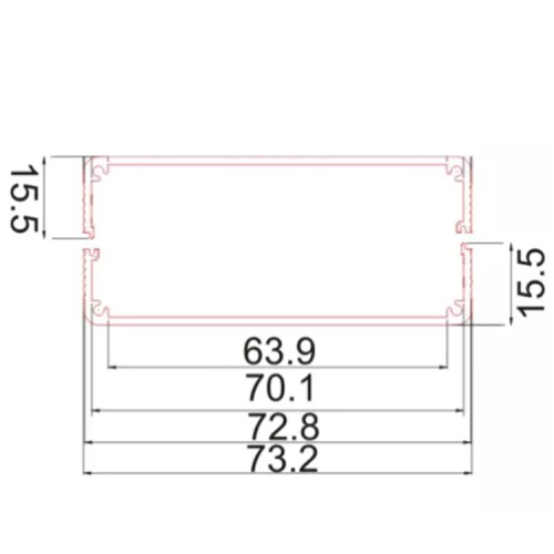 73*30mm-L Diecast Aluminum Enclosures Effects Pedal electronic Enclosure For Guitar