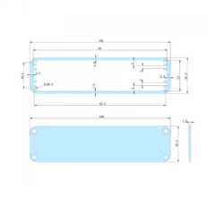 100*25.5mm-L Aluminum Extrusion Enclosure for Electronic powder supply enclosure