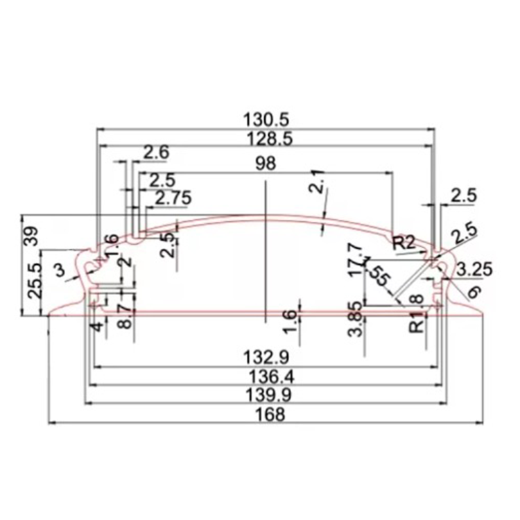 168*39mm-L Aluminum enclosure for PCB POWER shell electric project box