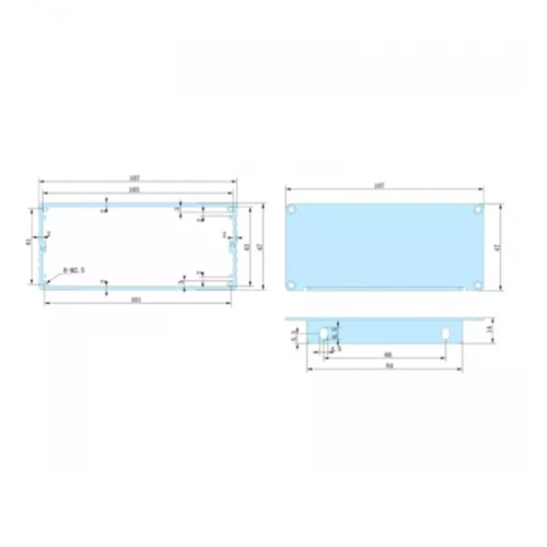 107*47mm-L Aluminum Extrusion Enclosure, Extruded Aluminum Enclosure, Aluminium