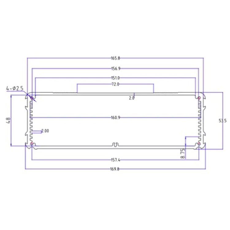 170*54mm-L Aluminum Enclosure heatsink with Anodized ,custom request are welcome
