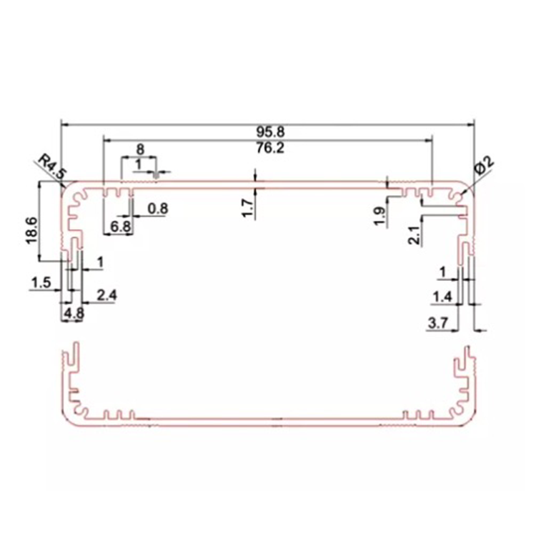 96*33mm-L aluminum extrusion enclosure equipment case for electronic device